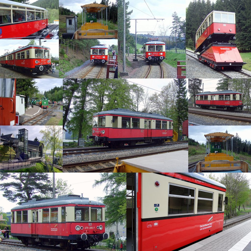 Bergbahn mit Flachstrecke und Lichtenhainer Waldbahn