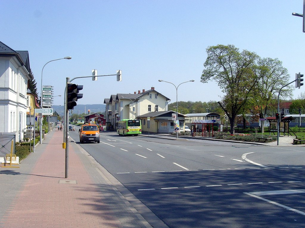 Blick zum Bahnhof Bad Blankenburg