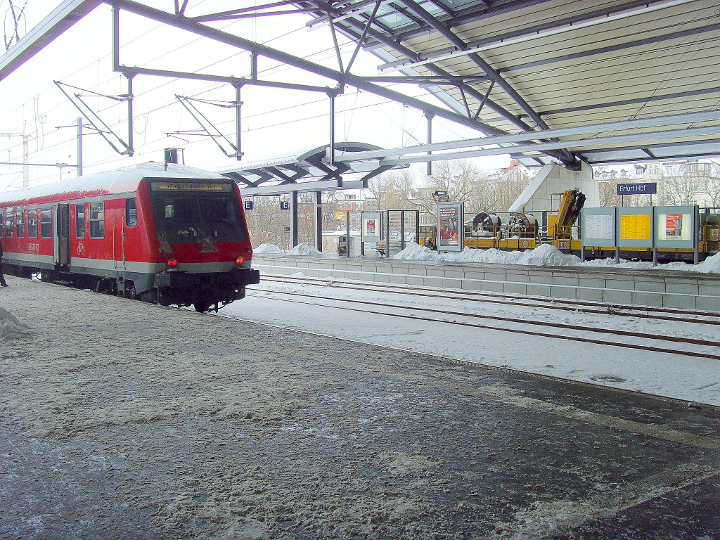 Blick zur RB nach Halle, Dezember 2010