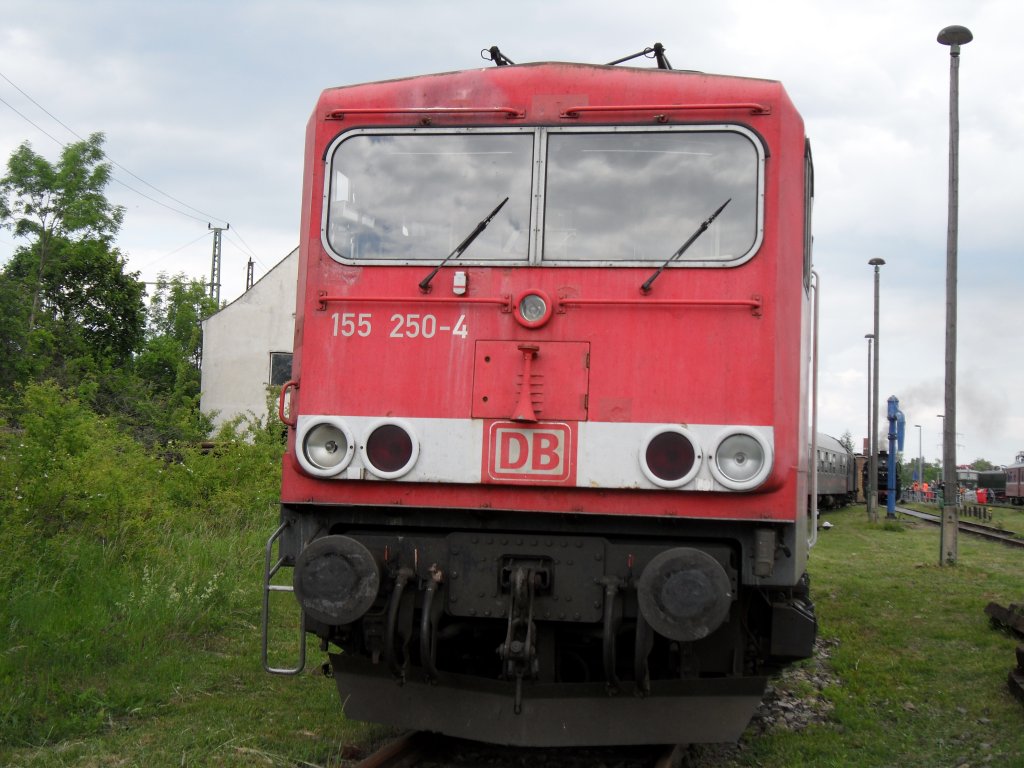 BR 155 im Bw Weimar 2011