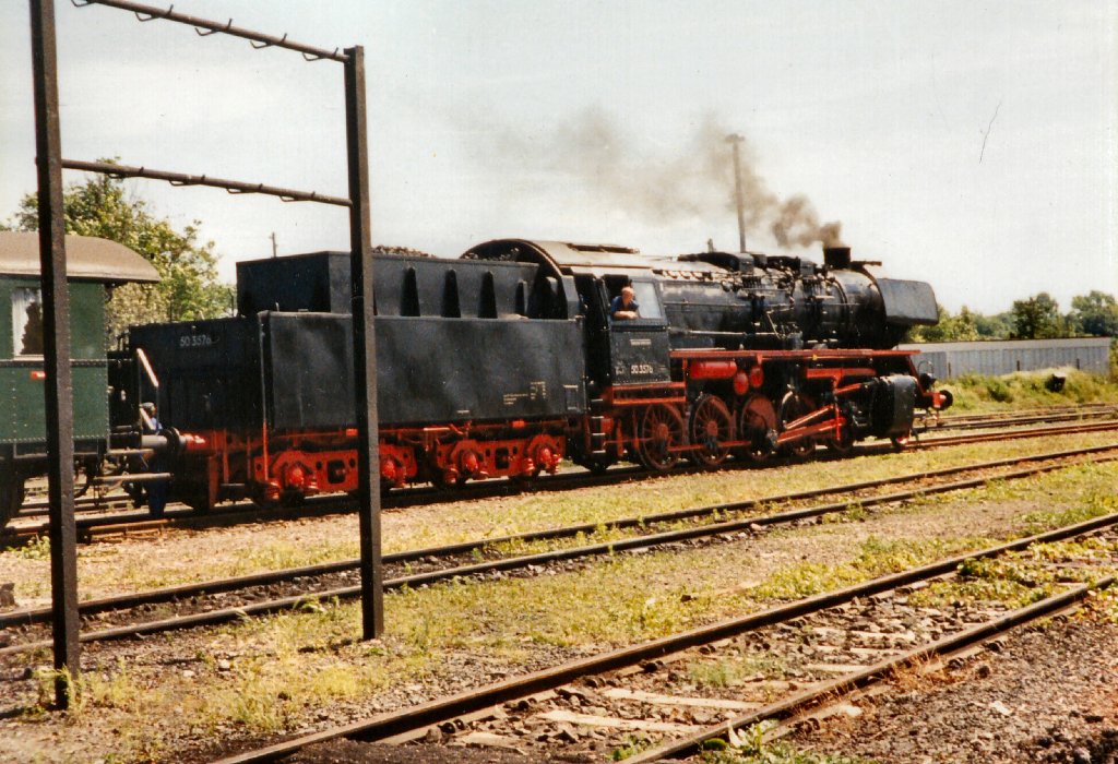 BR 50 in Erfurt-West, vor 1990