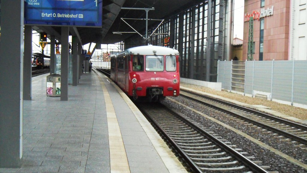 BR 772 in Erfurt Hbf, Pendelverkehr zur EIB
