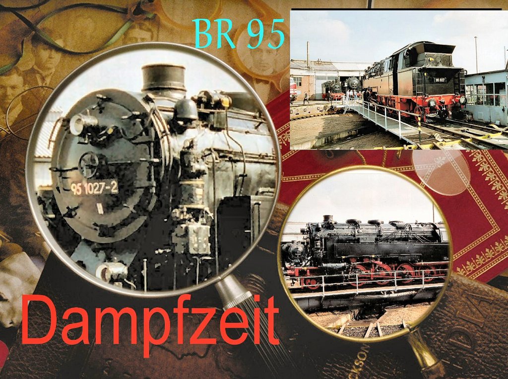 BR 95 im Bw Arnstadt, Montage
