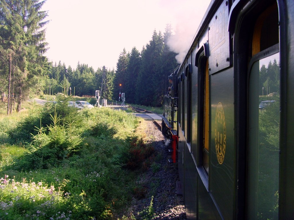 Der Zug der Rennsteigbahn hat es gleich geschafft, 1.8.2010