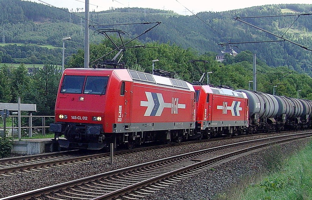 Durchfahrt Kesselwagenzug Richtung Saalfeld, Auugust 2010