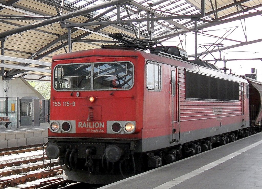 E-Lok BR 155 in Erfurt Hbf