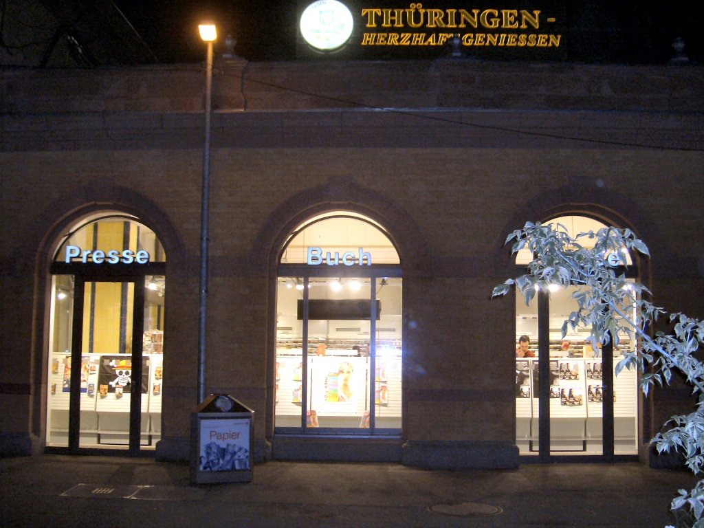Erfurt Hbf am Abend 2005