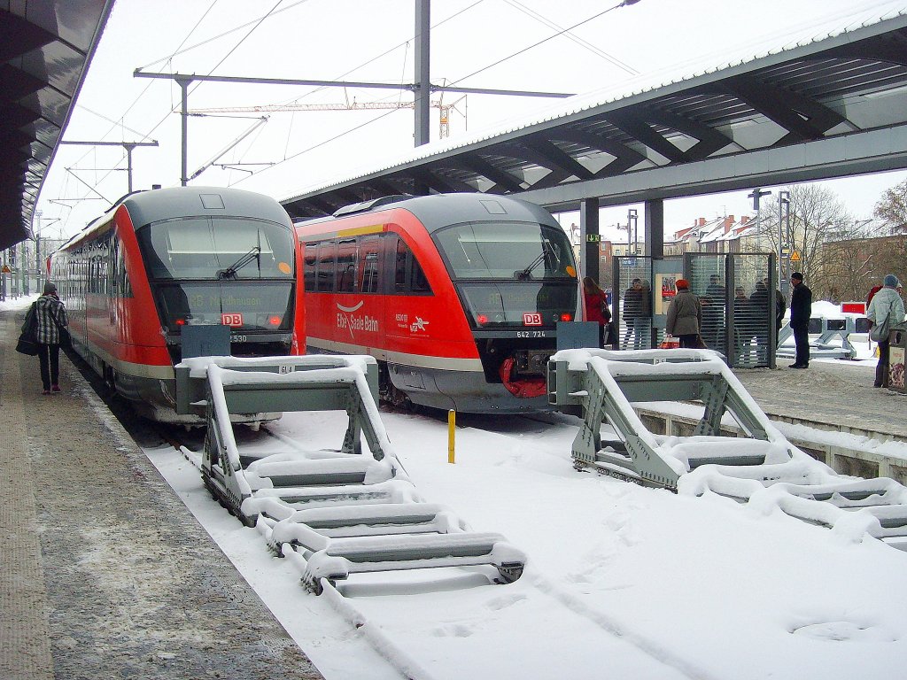 Erfurt Hbf im Winter - Dezember 2010