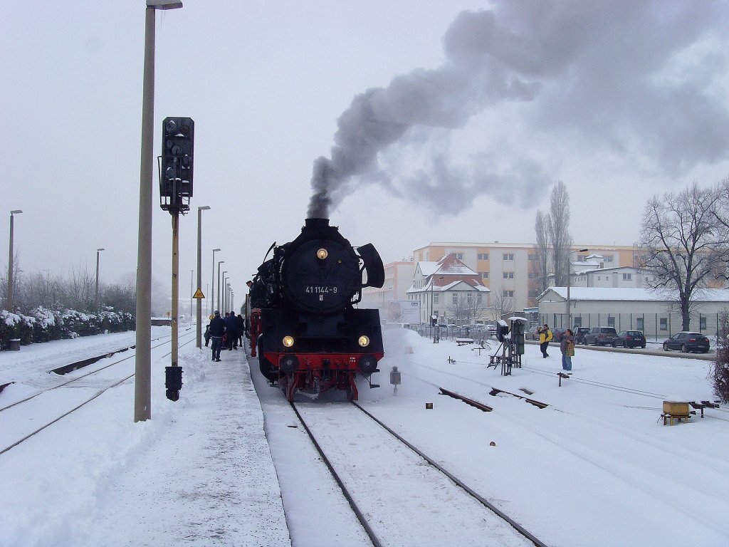 Es dampf endlich einmal wieder in Erfurt-Nord, 3.12.2010