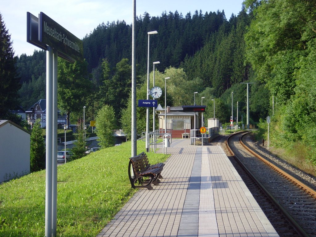 Haltepunkt Meuselbach-Schwarzmhle am 14.8.2010