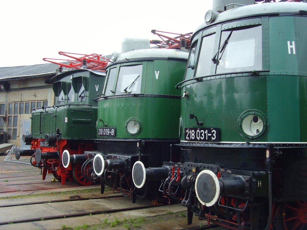 Hist. Elektrolokomotiven der Reichsbahn, Hier 2010 im Bw Weimar