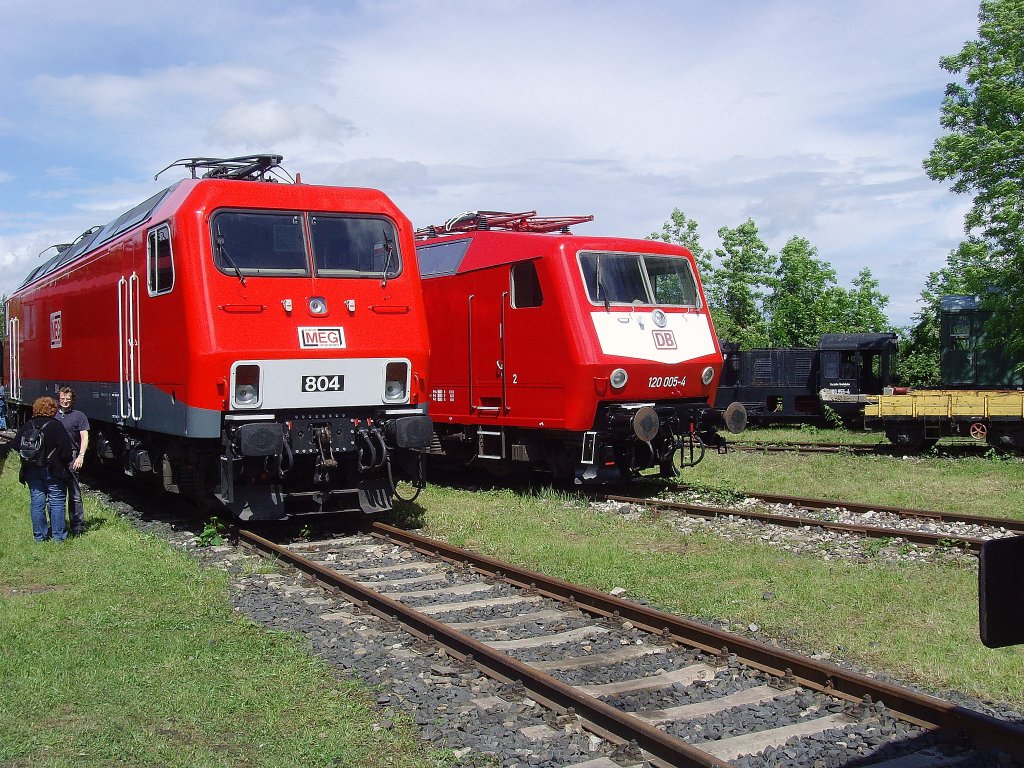 Moderne E-Loks im Bw Meiningen, Mai 2010