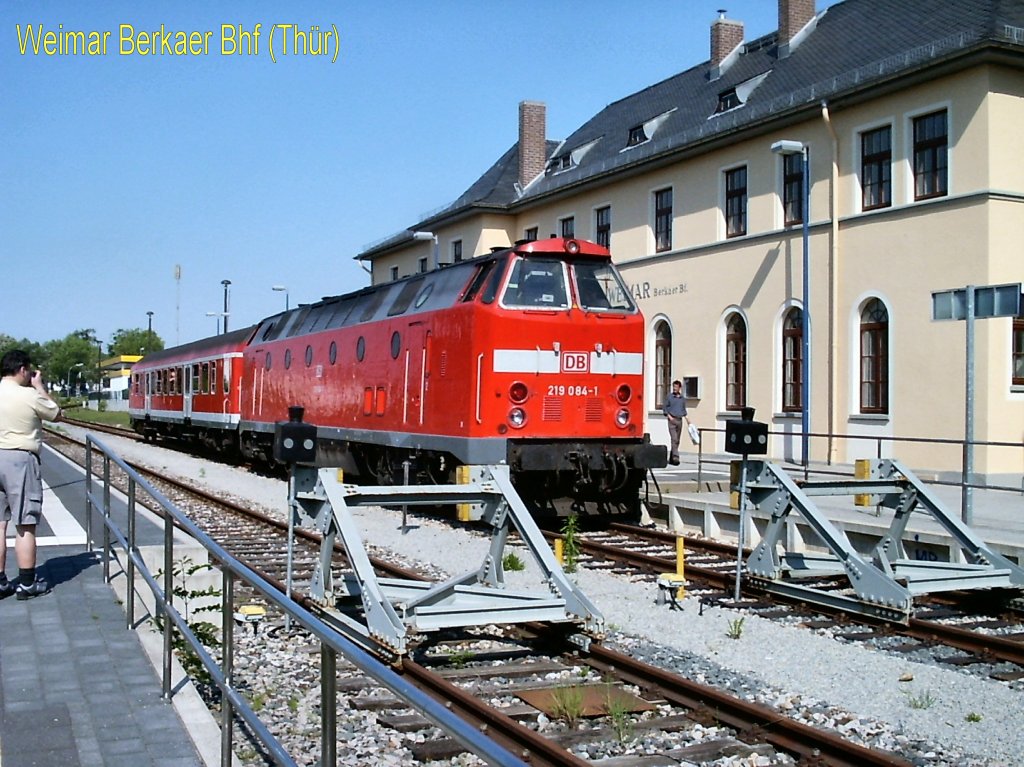 Sonderzug 2005 im Berkaer Bahnhof