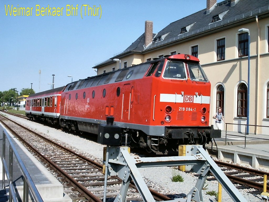 Sonderzug im Berkaer Bahnhof Weimar, 2005