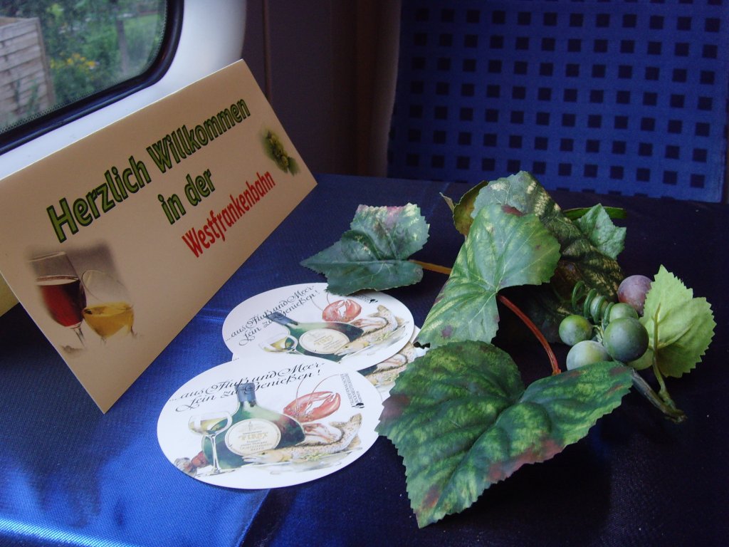 Tw der Westfrankenbahn mit Weinverkostung zum Streckenjubilum, 14.8.2010