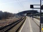 Der nneue Erfurter Hbf im Mrz 2011, rechte Gleise noch nicht fertig