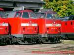 bw-weimar/80146/feierabend-fuer-die-baureihe-219-- Feierabend fr die Baureihe 219 - Bw Weimar um 2004