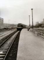 Einfahrt der S-Bahn in den Hp. Berliner Strasse, um 1985