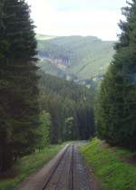 Streckenverlauf der Bergbahn - talwrts