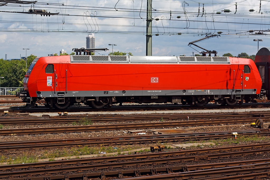 146 024-5 der DB am 07.08.2011 zwischen Hohenzollernbr�cke und K�ln Hauptbahnhof.