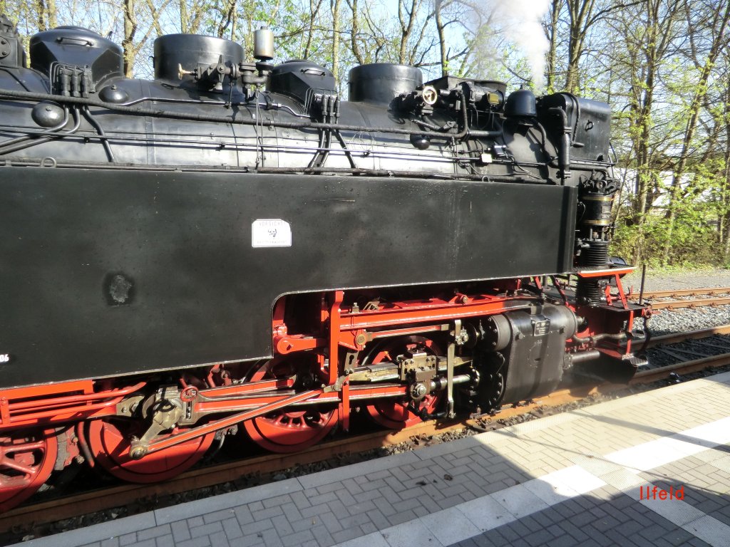 Dampfzug vom Brocken, Lok in Ilfeld