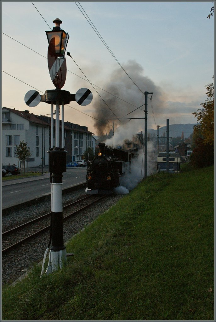 Der letzte Dampfzug der Saison  2011  verl�sst Blonay
31. Oktober 2011