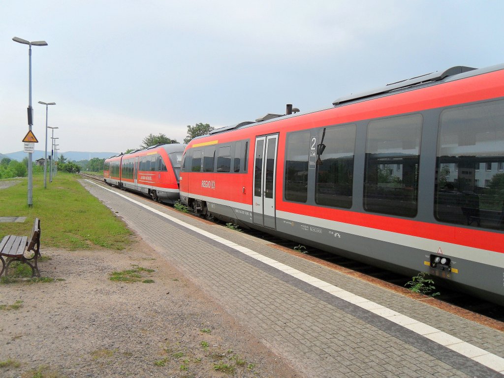 Doppeltraktion BR 642 in Bad Blankenburg