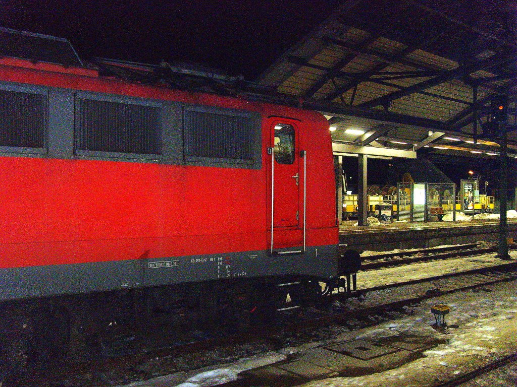 Erfurt Hbf am Abend, 12.12.2010
