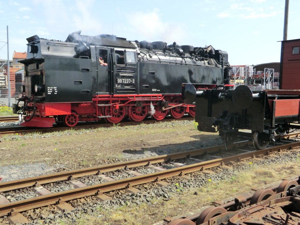 Harzquerebahnlok in Nordhausen Nord