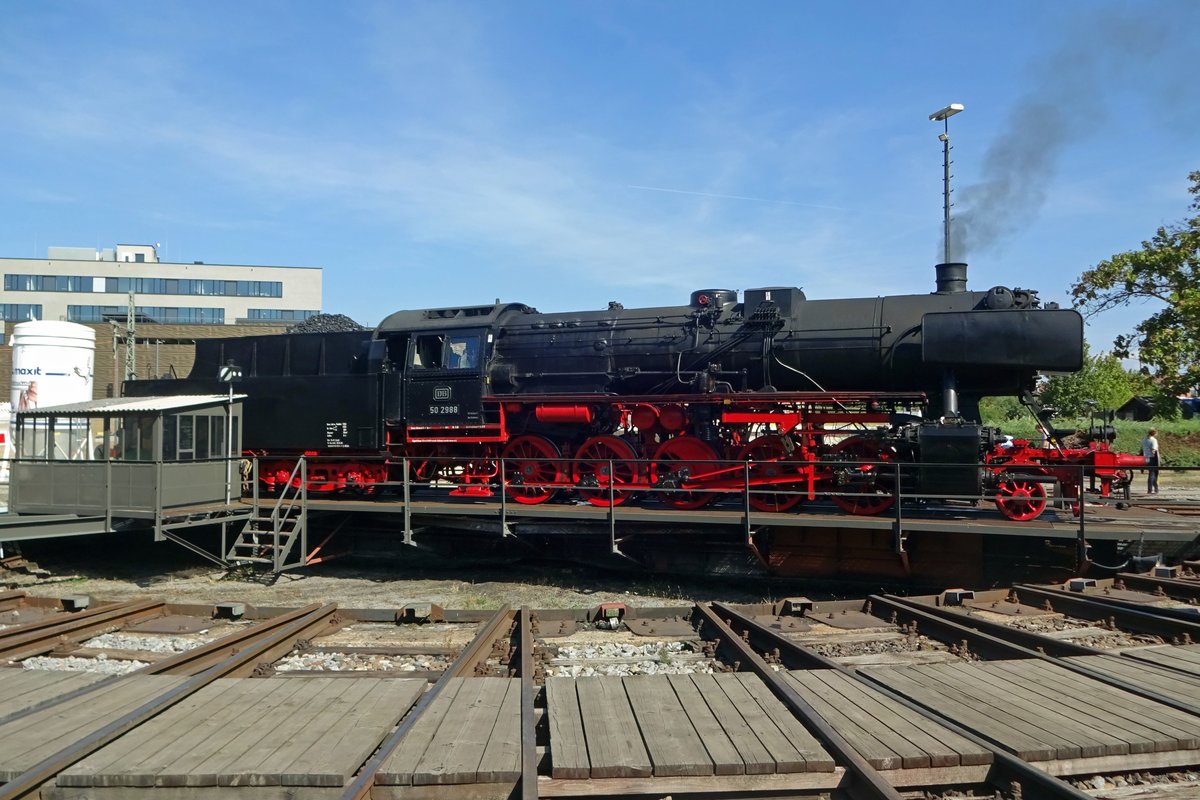 Am 15 September 2019 war 50 2988 ins Süddeutsches Eisenbahnmuseum Heilbronn. 