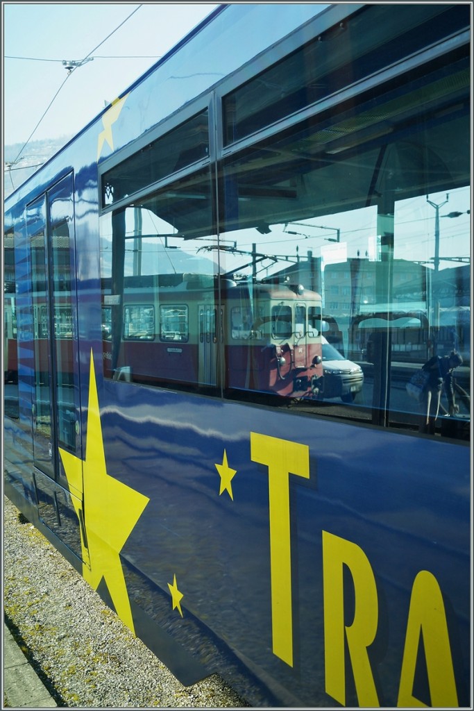 Aus einem BDeh 2/4 entstand der  Train des Etoiles .
Vevey den 6. März 2014