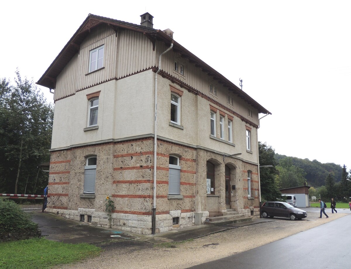 Bahnhof Rechtenstein im Alb-Donau-Kreis, Bden-Württemberg, am 14.09.2013.