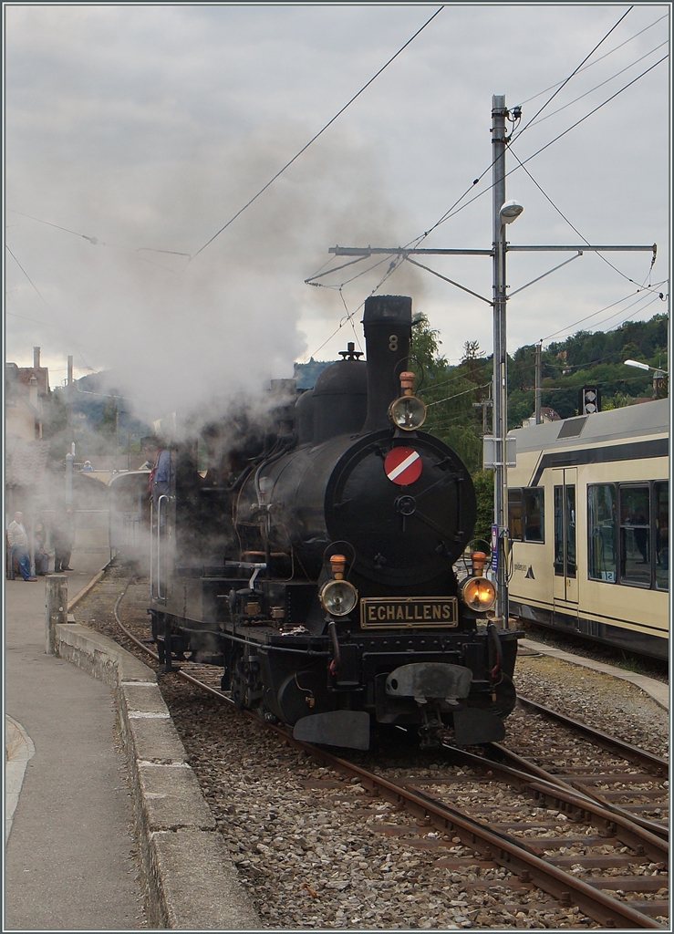 BLONAY-CHAMBY PINGSTFESTIVAL 2015: Die diesjährige Gastlok, die LE G 3/3 N° der LEB in Blonay.
24. Mai 2015 