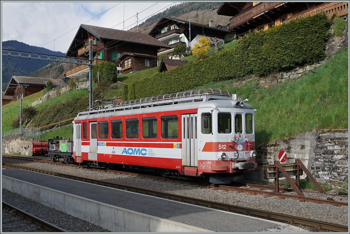 Der AOMC Xeh 4/4 512 in Troistorrents.
7. April 2016