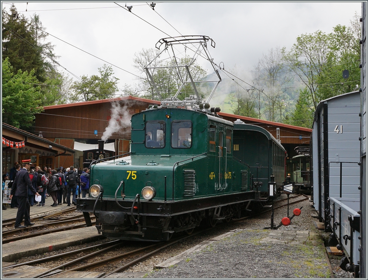 Die +GF+ Ge 4/4 75 in Chaulin.
14. Mai 2016