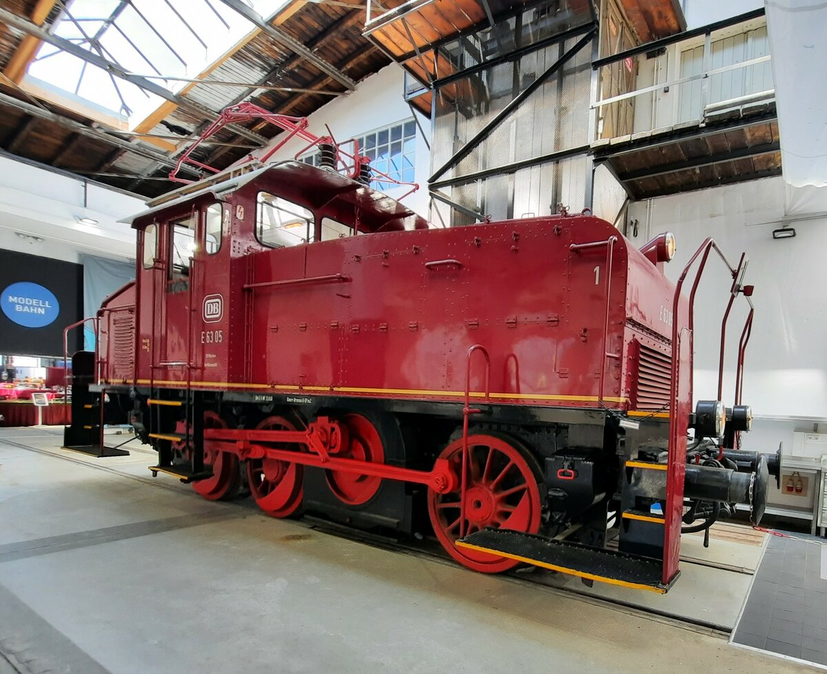 E 63 05 im Bahnpark Augsburg am 26.06.2022.