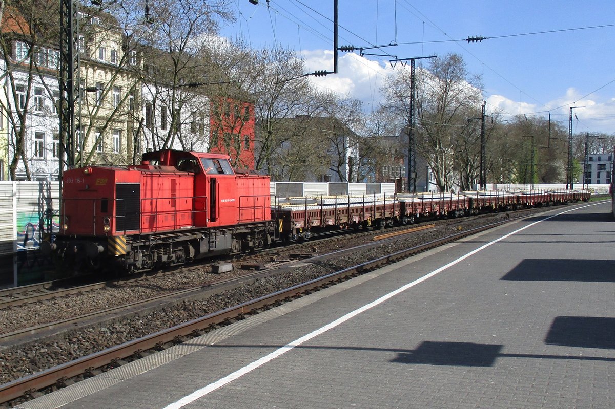 EBM 203 115 durchfahrt am 10 April 2017 K�ln S�d.