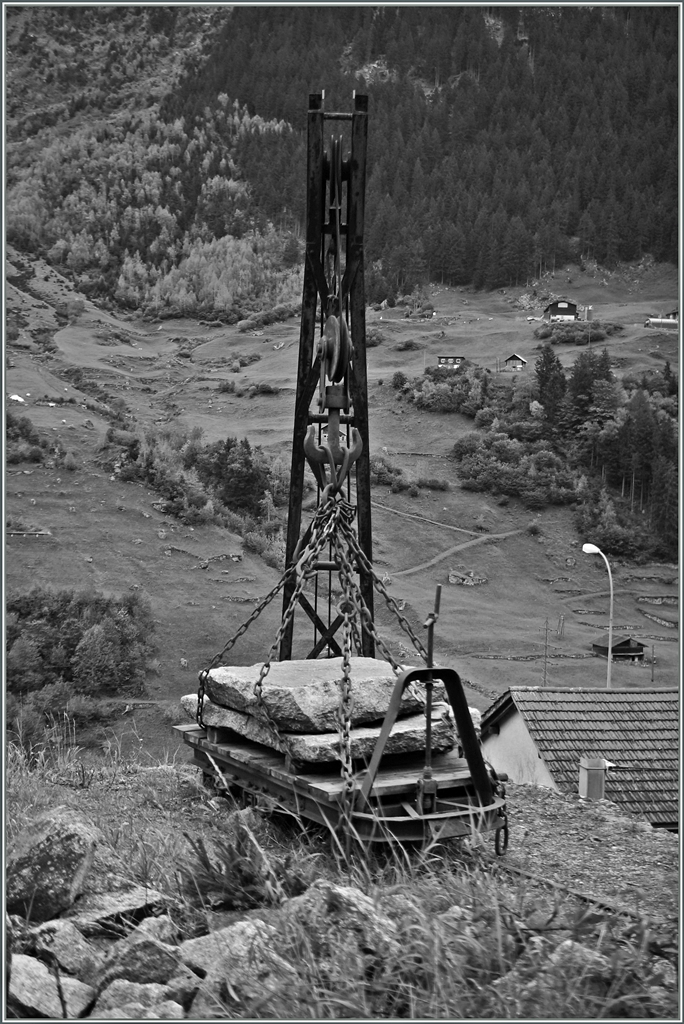 Eine Feldbahn oberhalb des Bahnofs von Wassen.
10. Oktober 2014