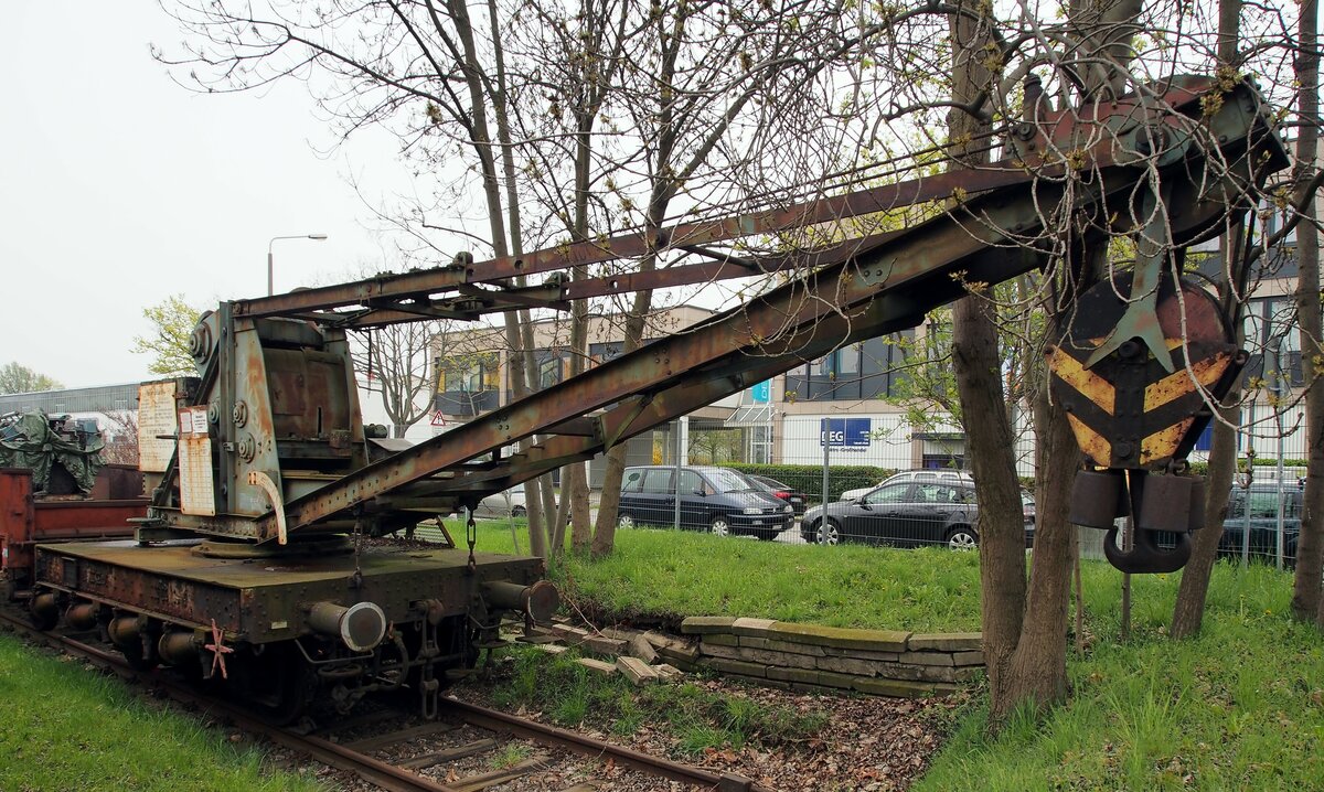 Kranwagen ausgestellt beim 8. Dampfloktreffen in Dresden am 15.04.2016.