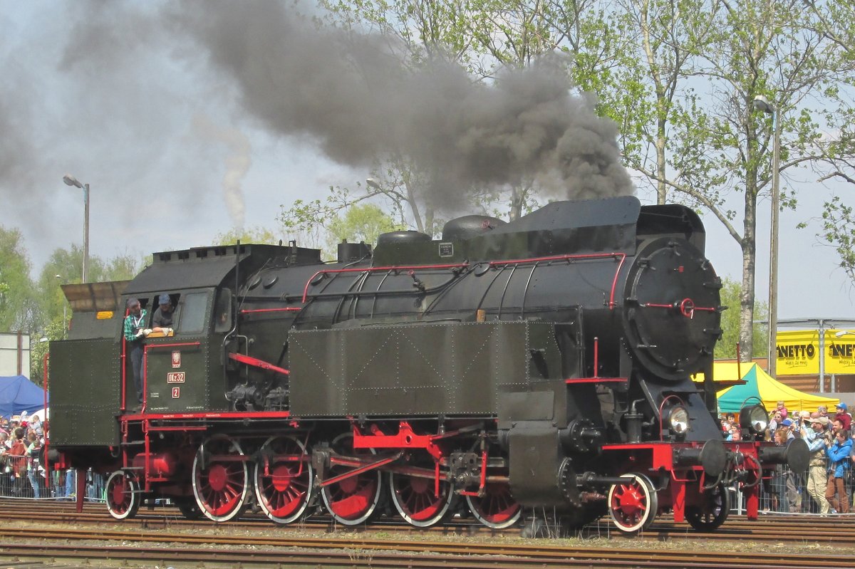 Okz32-2 w�hrend der jahrliche Dampflokparade in Wolsztyn am 30 April 2016.