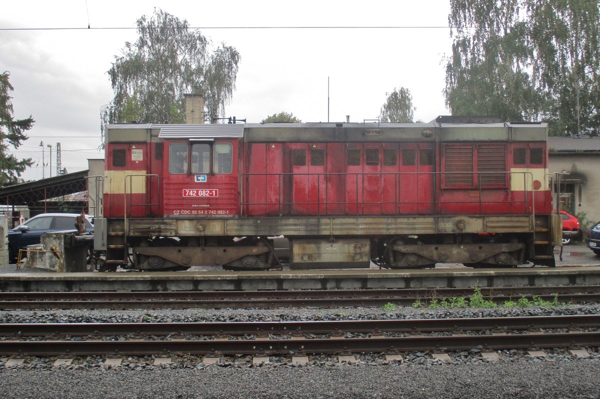 Seitenblick auf 742 082 in Hranice na Morave am 14 September 2018. 