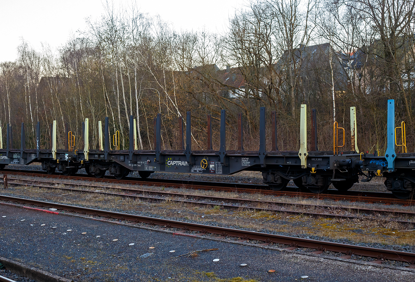 Leerer vierachsiger Drehgestell-Flachwagen mit stabilen Rungen, 37 84 4616 102-8 NL-ORME, der Gattung Smnps, Bauart 194, der On Rail Gesellschaft für Eisenbahnausrüstung und Zubehör mbH (Mettmann), vermietet an CAPTRAIN, am 18 März 2025 im Zugverband bei einer Zugdurchfahrt in Herdorf.

Die Wagen besitzen 16 feste sehr stabile Rungen (1.700 mm hoch), am Boden haben sie 12 feste 100 mm hohe Hartholz-Ladeschwellen. Die Wagen haben einen durch Gitterroste begehbaren Fußboden. So sind die Wagen ideal für den Transport für Stahlprofile und -rohre.

TECHNISCHE DATEN:
Spurweite: 1.435 mm (Normalspur)
Länge über Puffer: 16.740 mm
Drehzapfenabstand: 11.700 mm
Achsabstand im Drehgestell: 1.800 mm 
Raddurchmesser: 920 mm (neu)
Drehgestell-Typ: Y25 mit Achslagerbauart BA 386
Ladelänge: 15.500 mm
Ladebreite: 2.780 mm (zwischen den Rungen)
Ladefläche: 43,0 m²
Eigengewicht: 22.200 kg
Max. Zuladung bei Lastgrenze: 67,8t (ab Streckenklasse D)
Max. Geschwindigkeit: 100 km/h (beladen) / 120 km/h (leer)
Kleinster Gleisbogenhalbmesser: 45 m
Bauart der Bremse: KE-GP-A (K) max. 58 t
Bremssohle: Cosid C 810
Handbremse: Ja
Internationale Verwendungsfähigkeit: TEN-GE
