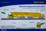 Technische-Schautafel zu den  Plasser & Theurer Materialförder- und Siloeinheiten MFS 120, präsentiert auf der iaf 2017 in Münster (am 01.06.2017).