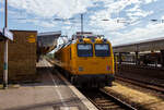 Der Diagnose VT / P&T DVT Fahrwegmesszug 702 203 „Elfriede“ (99 80 9163 003-3 D-DBMP) der DB InfraGO AG (ex DB Netz AG) / DB Netz Instandhaltung – Fahrwegmessung f�hrt am 24 Juni