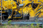   DETAIL-Bild:  Die Plasser & Theurer Schnell-Schotterplaniermaschine SSP 110 SW,  Schweres Nebenfahrzeug Nr.
