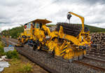   Die Plasser & Theurer Schnell-Schotterplaniermaschine SSP 110 SW,  Schweres Nebenfahrzeug Nr.