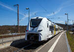 Der dreiteilige Siemens Mireo 463 050-5 / 863 050-1 / 463 550-4 (94 80 0463 050-5 D-DB / 94 80 0863 050-1 D-DB /94 80 0463 550-4 D-DB) der DB Regio AG f�r die S-Bahn Rhein-Neckar f�hrt am 22.04.2021