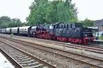 Der täglicher VSM-Dampfpendelzug mit 50 307 steht am 20 Juli 2017 in Dieren.