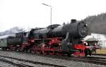 52 7596 bei der Dreikönigsfahrt in Schelklingen am 04.01.2014.