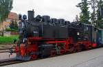   Die 99 1789-9 (ex DR 099 753-6, ex DR 99 789) der Lößnitzgrundbahn am 27.08.2013 im Bahnhof Moritzburg.